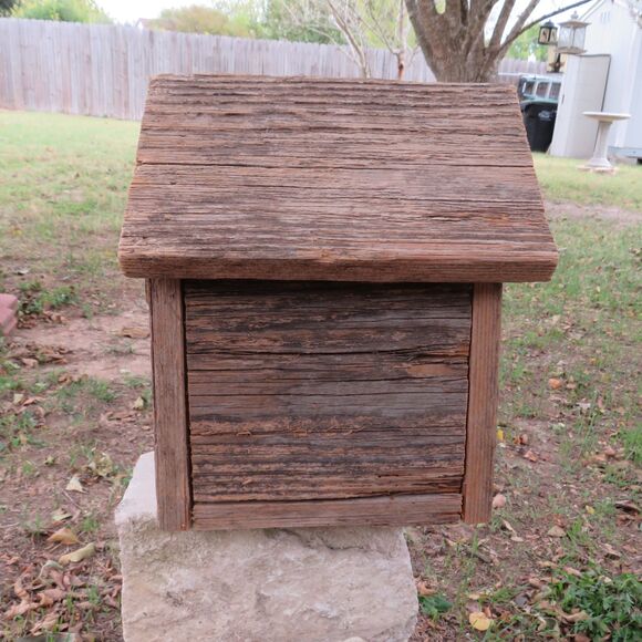 Vintage Handmade Rustic Wood Birdhouse For Garden Decor, Farmhouse Decor - Picture 6 of 10